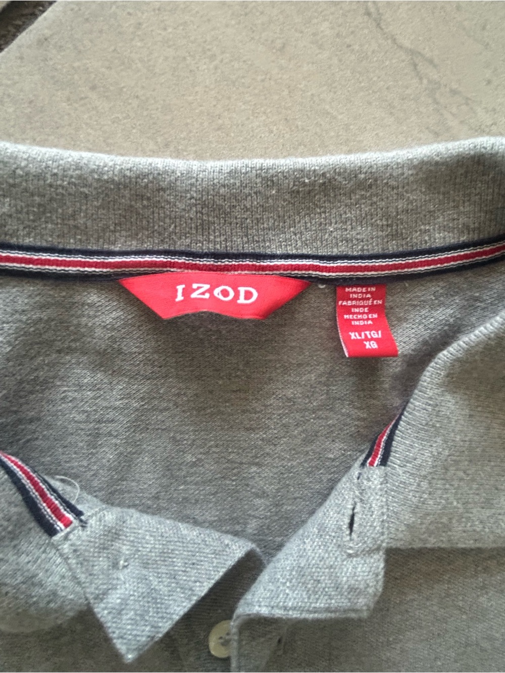 Izod Boy’s Heather Gray Polo - Casual Coastal Staple Size XL Classic SS - Picture 3 of 5